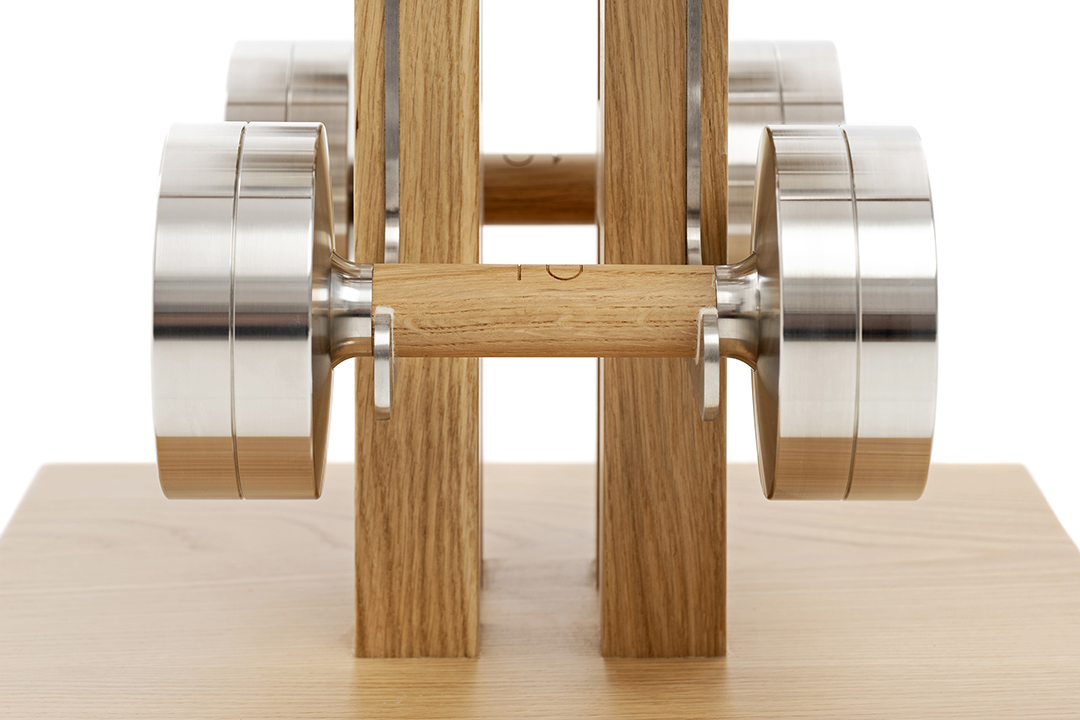 luxury dumbbells on rack