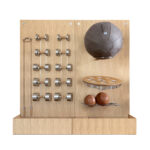 Luxury gym storage wall for dumbbells