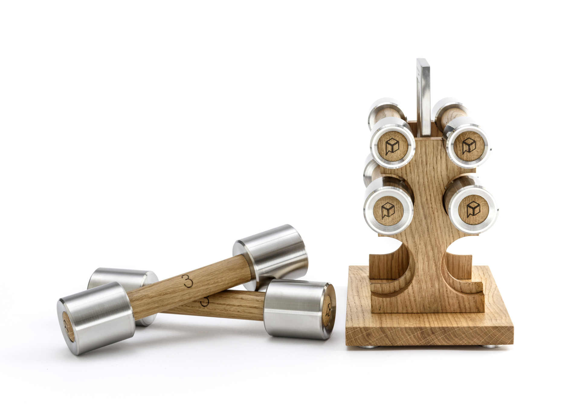 Luxury Pilates Hand Weights - Oak - Image 5